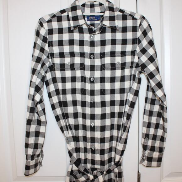 POLO RALPH LAUREN Buffalo Check Belted Twill Midi Shirtdress | 4 - Picture 4 of 11